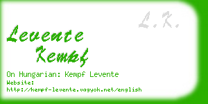 levente kempf business card